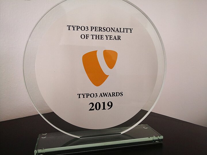 TYPO3 Personality of the year award for our CEO TYPO3 Personality of the year award for our CEO